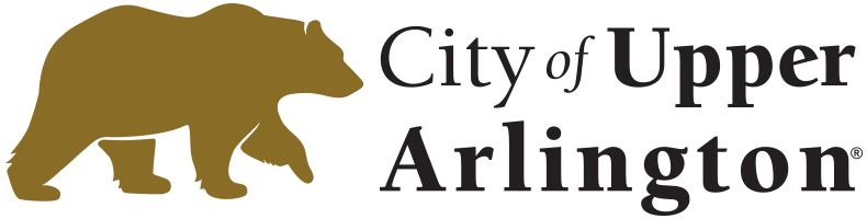 City of Upper Arlington logo with a golden bear silhouette